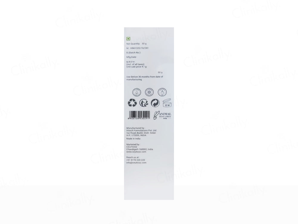 Ceuticoz Clear Zinc Tinted Sunscreen Gel SPF 50 PA++++ (Ivory)