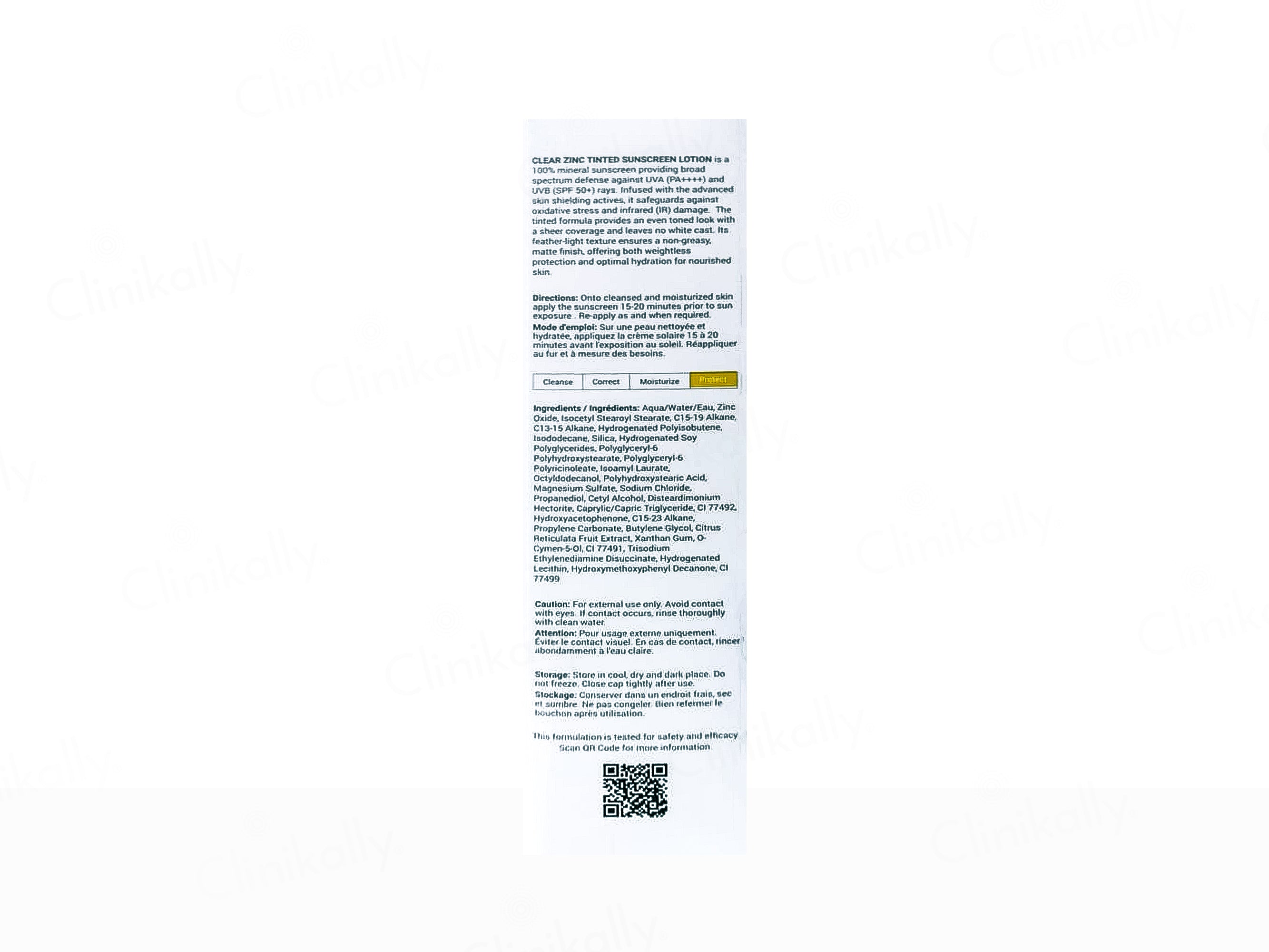 Ceuticoz Clear Zinc Tinted Sunscreen Lotion SPF 50+ PA++++ (Ivory)