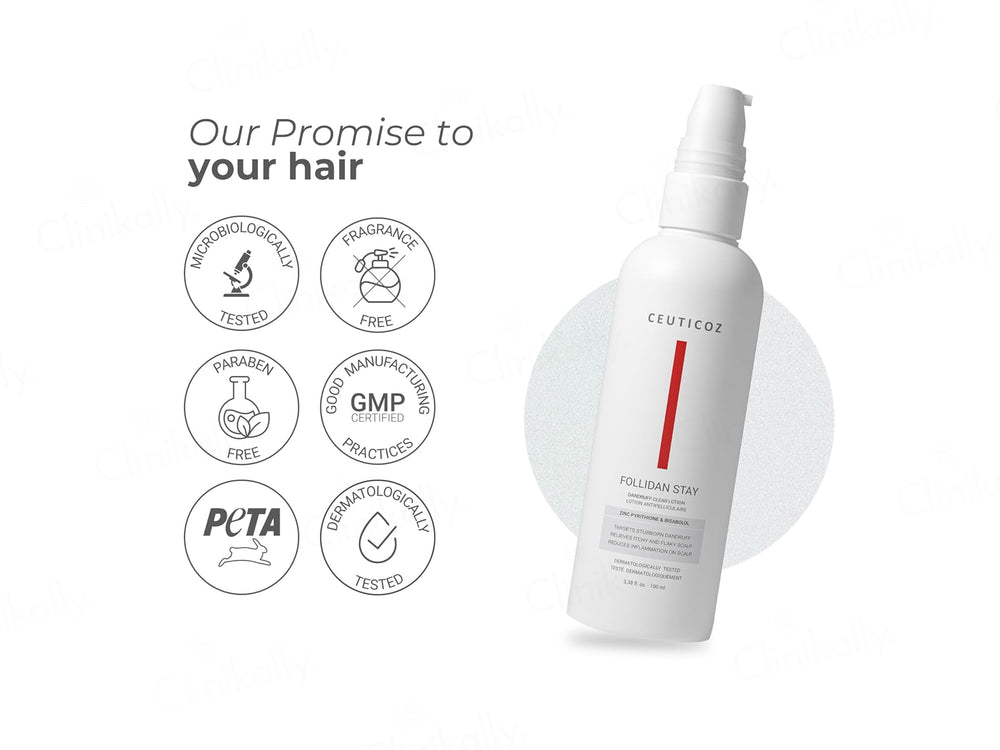 Ceuticoz Follidan Stay Anti Dandruff Lotion