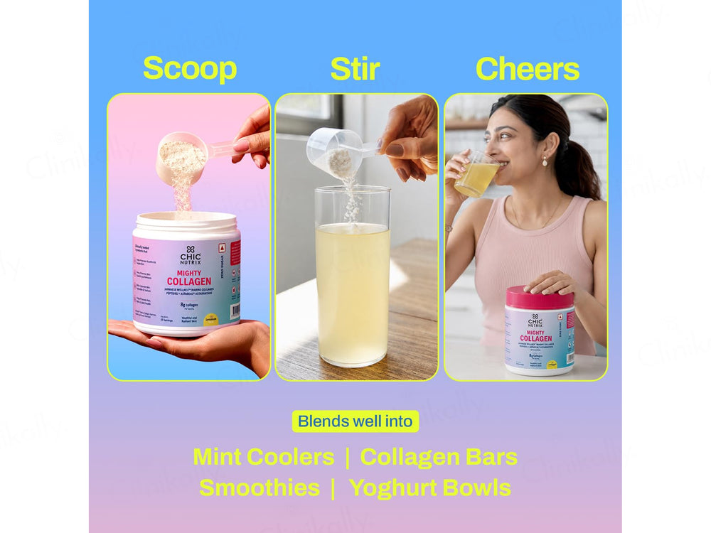 Chic Nutrix Mighty Collagen Nutraceutical Powder - Lemonade Flavour