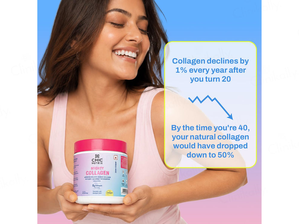 Chic Nutrix Mighty Collagen Nutraceutical Powder - Lemonade Flavour