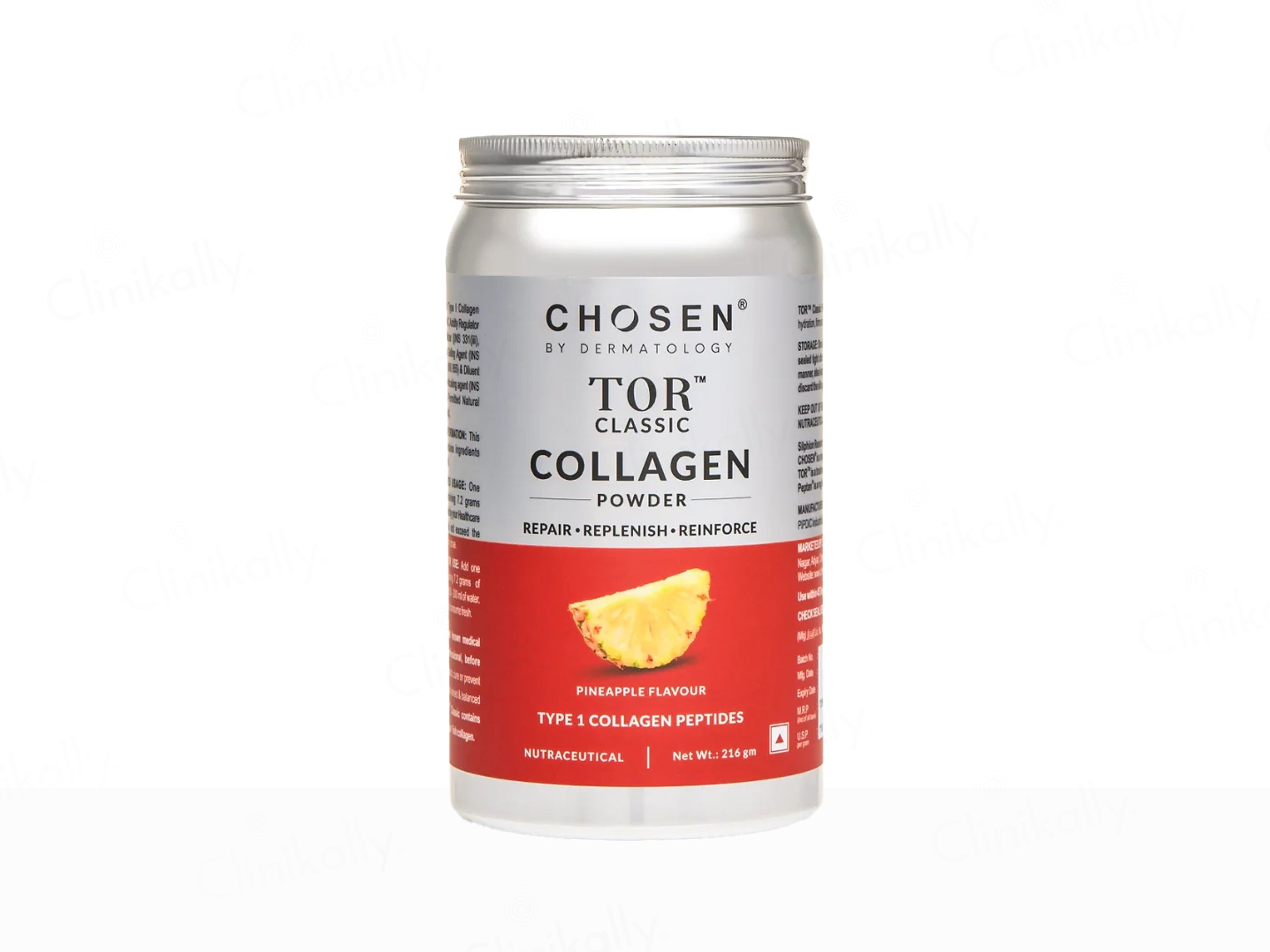 Chosen TOR Classic Regular Marine Collagen Supplement Powder - Pineapple Flavour