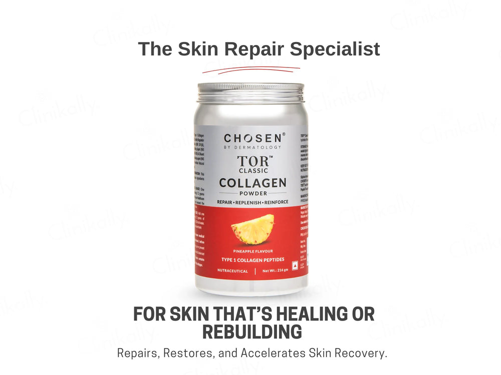 Chosen TOR Classic Regular Marine Collagen Supplement Powder - Pineapple Flavour