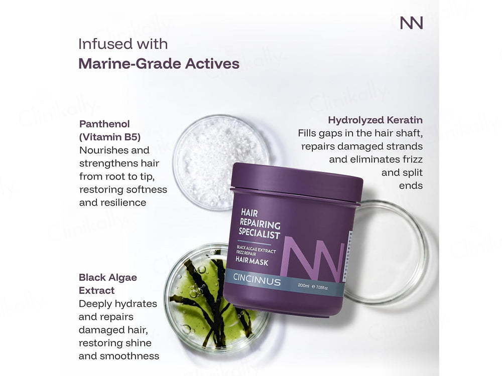 Cincinnus Black Algae Extract Frizz Repair Hair Mask