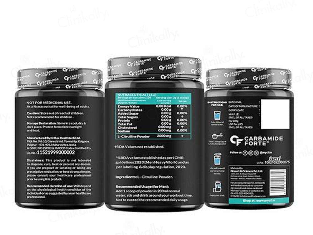 Carbamide Forte L Citrulline 2000mg Powder - Unflavoured