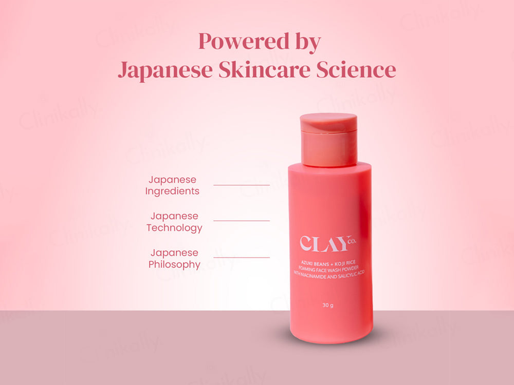ClayCo Azuki Beans + Koji Rice Foaming Face Wash Powder With Niacinamide & Salicylic Acid