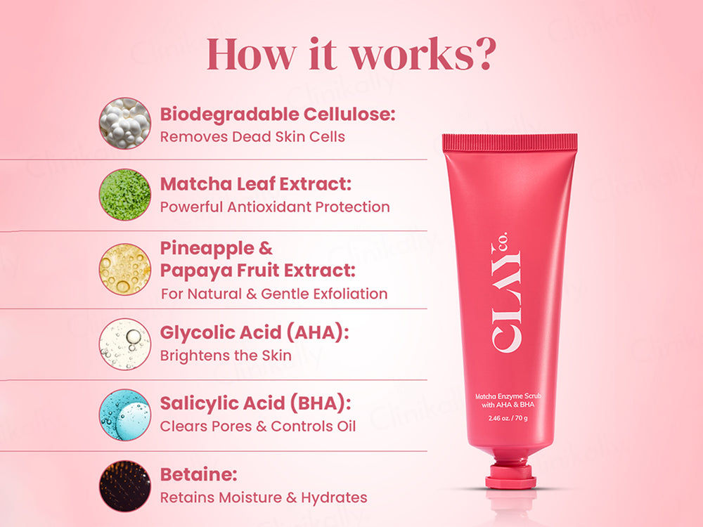 ClayCo Matcha Enzyme Scrub With AHA & BHA