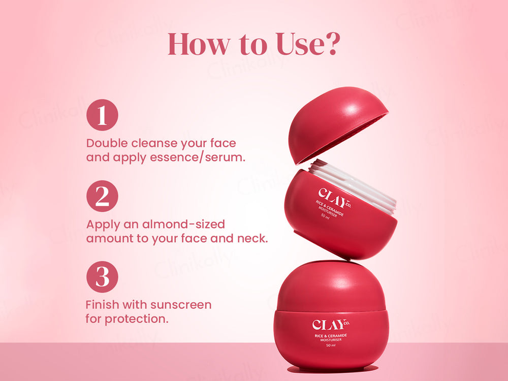 ClayCo Rice & Ceramide Moisturiser With Vitamin B12 & Cica Exosomes