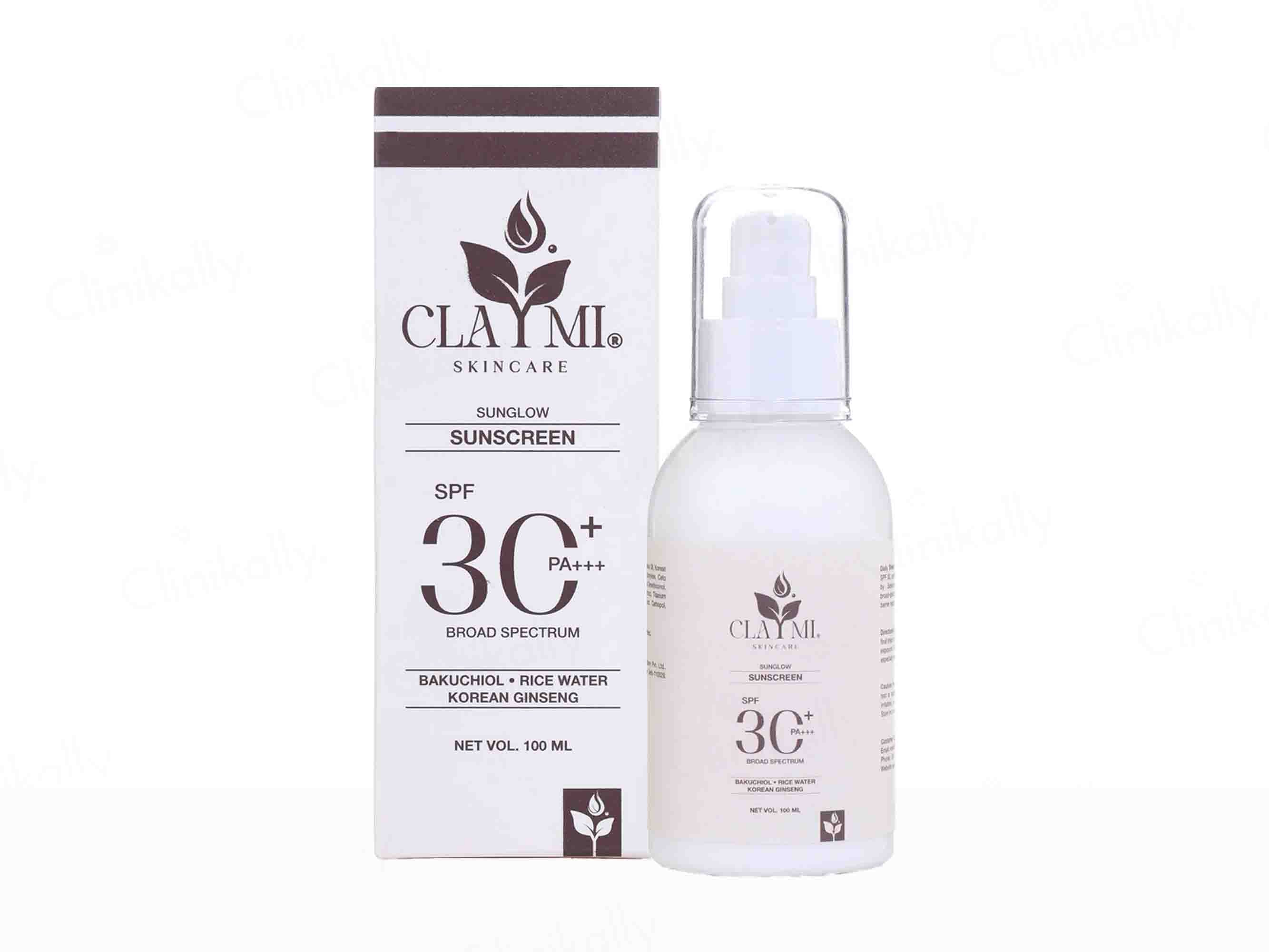 Claymi Sunglow Broad Spectrum Sunscreen SPF 30+ PA+++