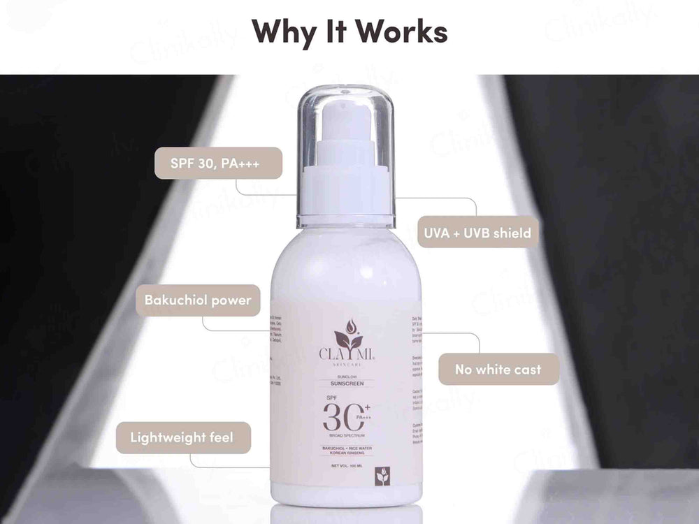 Claymi Sunglow Broad Spectrum Sunscreen SPF 30+ PA+++