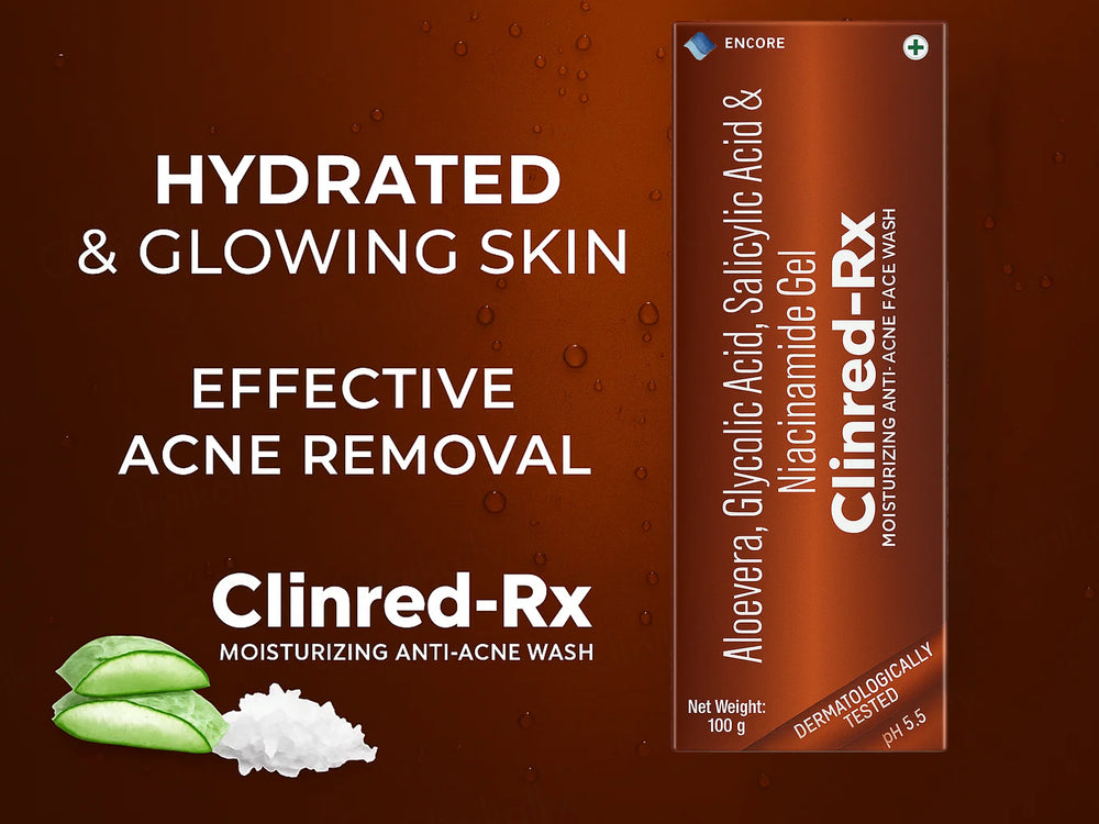 Clinred-Rx Moisturizing Anti-Acne Face Wash