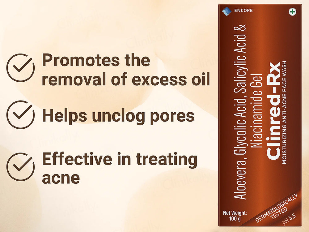 Clinred-Rx Moisturizing Anti-Acne Face Wash