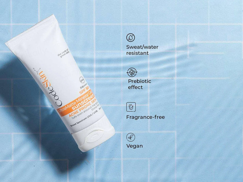 CodeSkin UltraMatte Mineral Gel Sunscreen SPF 50+ PA++++