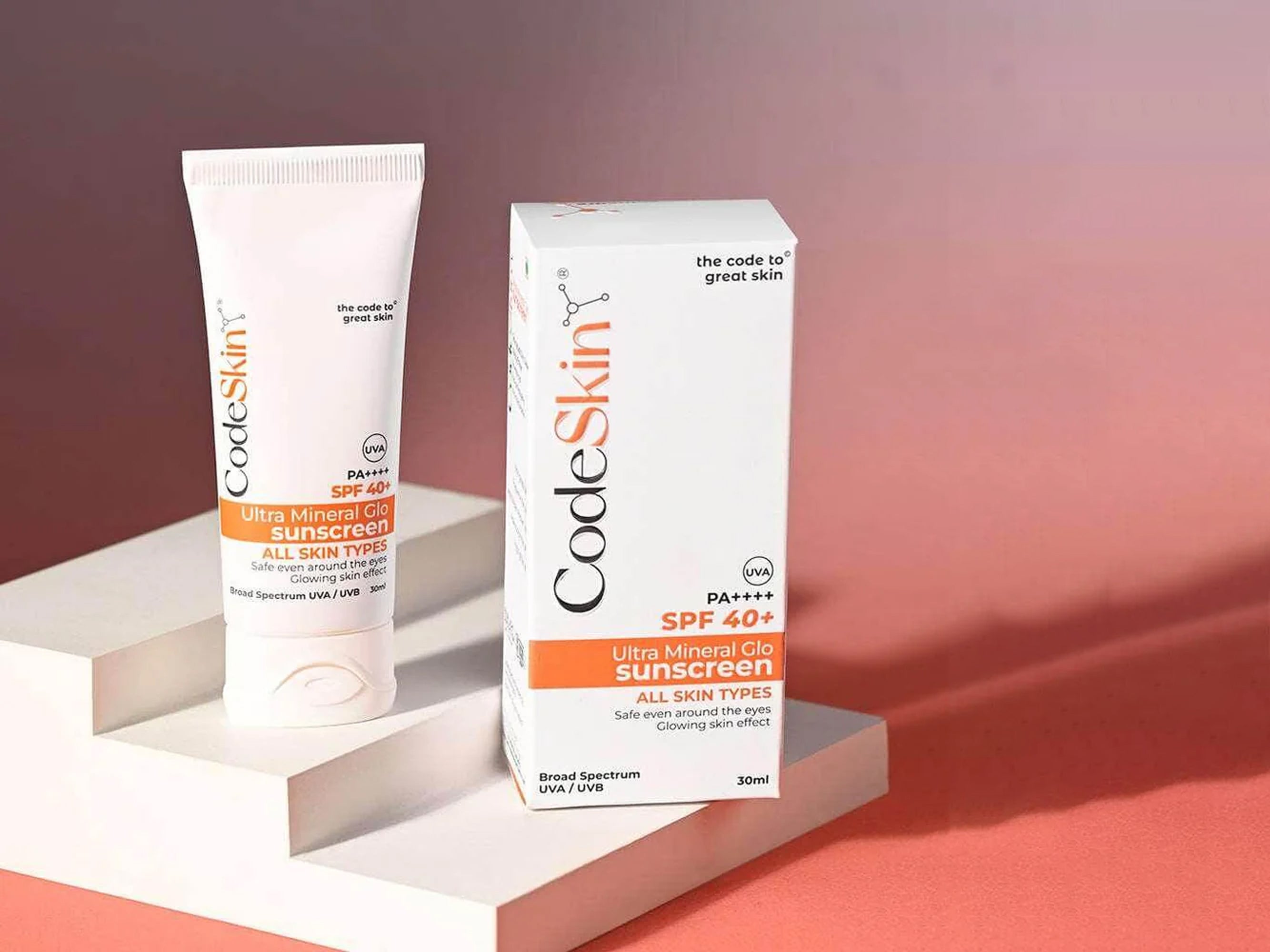CodeSkin UltraMineral Glo Sunscreen SPF 40+ PA++++