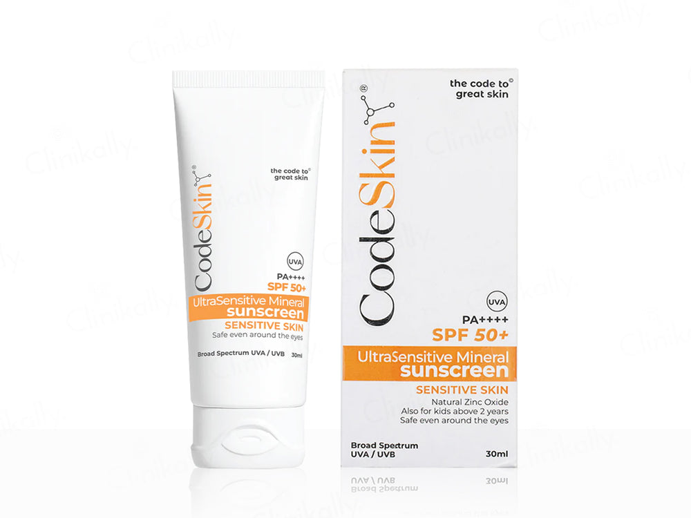 CodeSkin UltraSensitive Mineral Sunscreen SPF 50+ PA++++