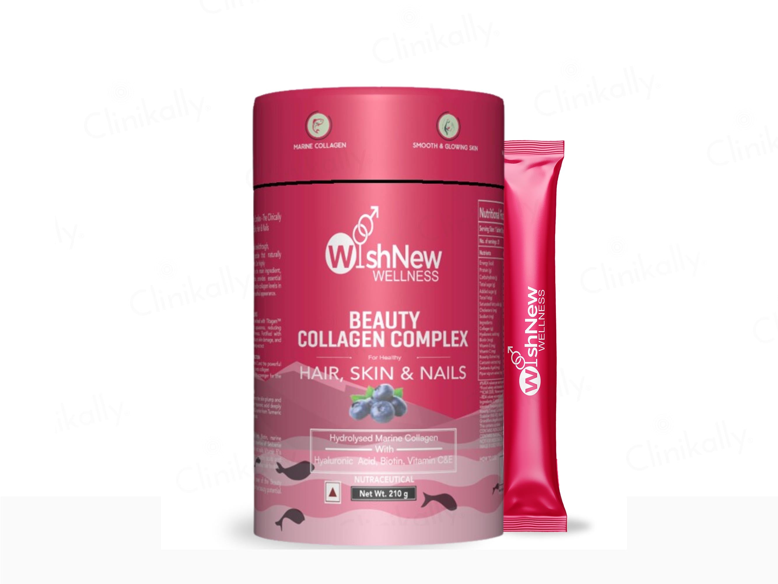 WishNew Wellness Beauty Collagen For Healthy Hair, Skin & Nails - Clinikally