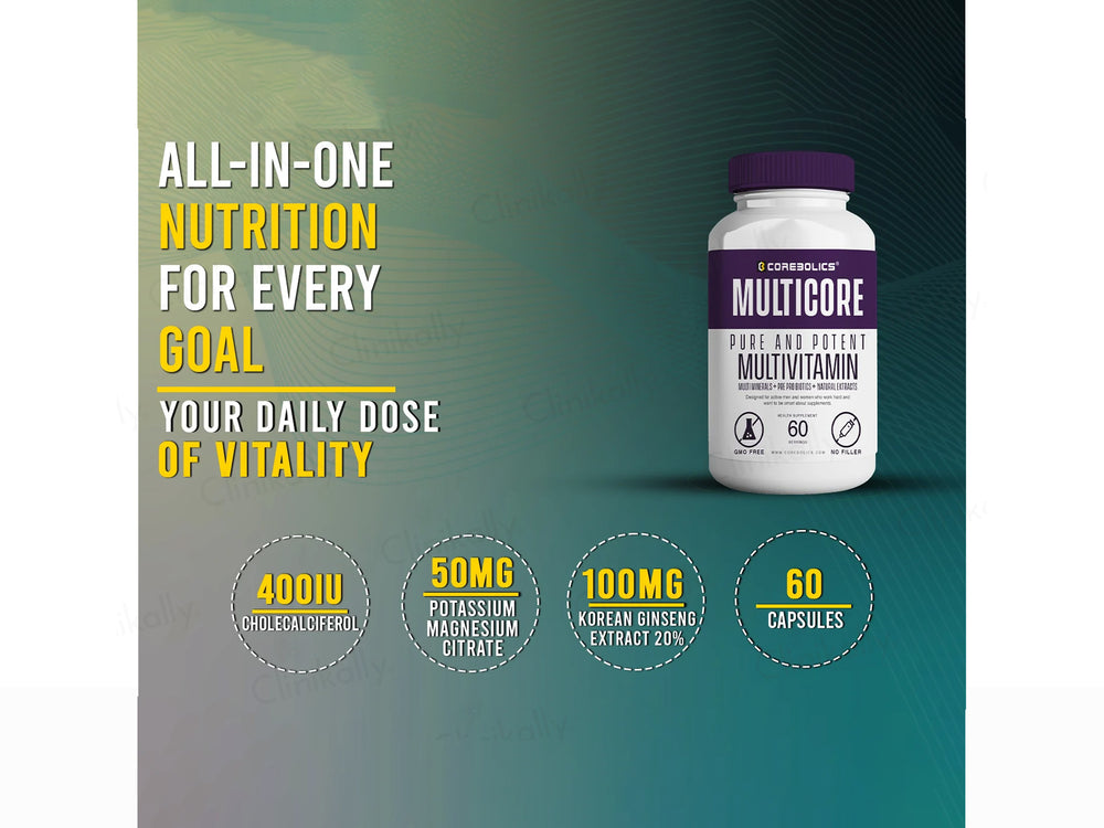 Corebolics Multicore Pure And Potent Multivitamin Health Supplement Capsule