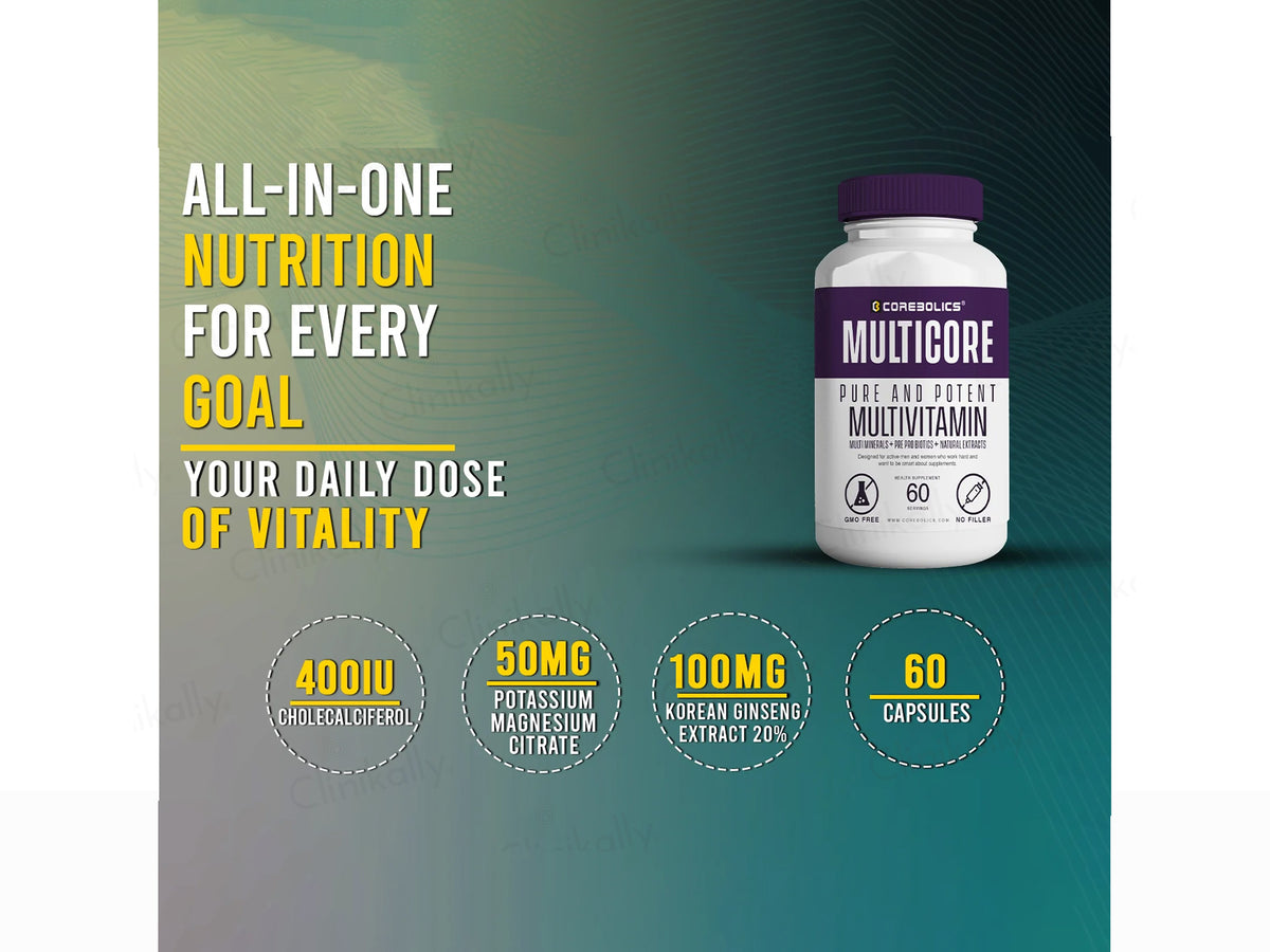 Corebolics Multicore Pure And Potent Multivitamin Health Supplement Capsule