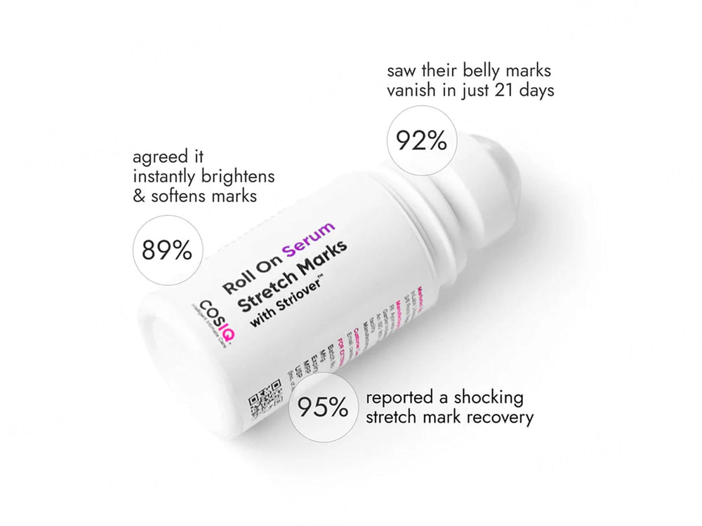 CosIQ Stretch Marks Removal Roll-On Serum With Striover