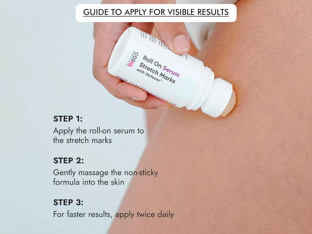 CosIQ Stretch Marks Removal Roll-On Serum With Striover