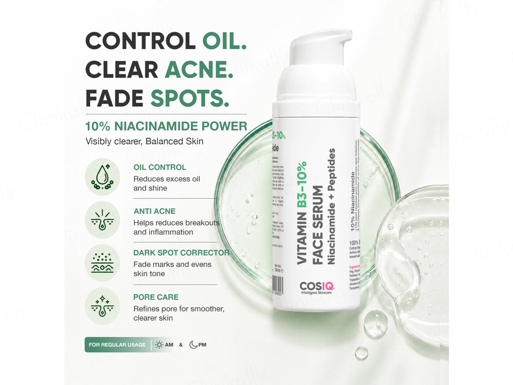 CosIQ Vitamin B3-10% Niacinamide Face Serum