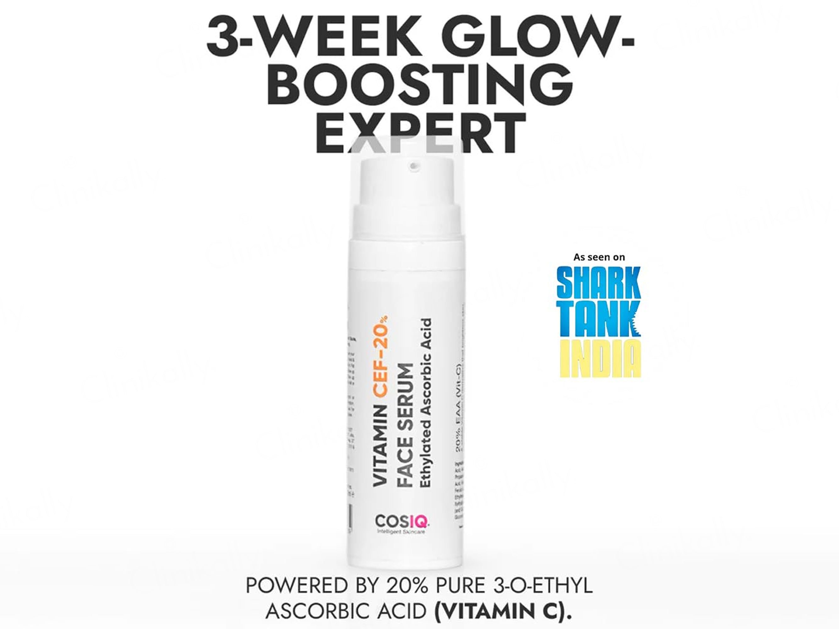 CosIQ Vitamin CEF-20% Ethylated Ascorbic Acid Glow Face Serum