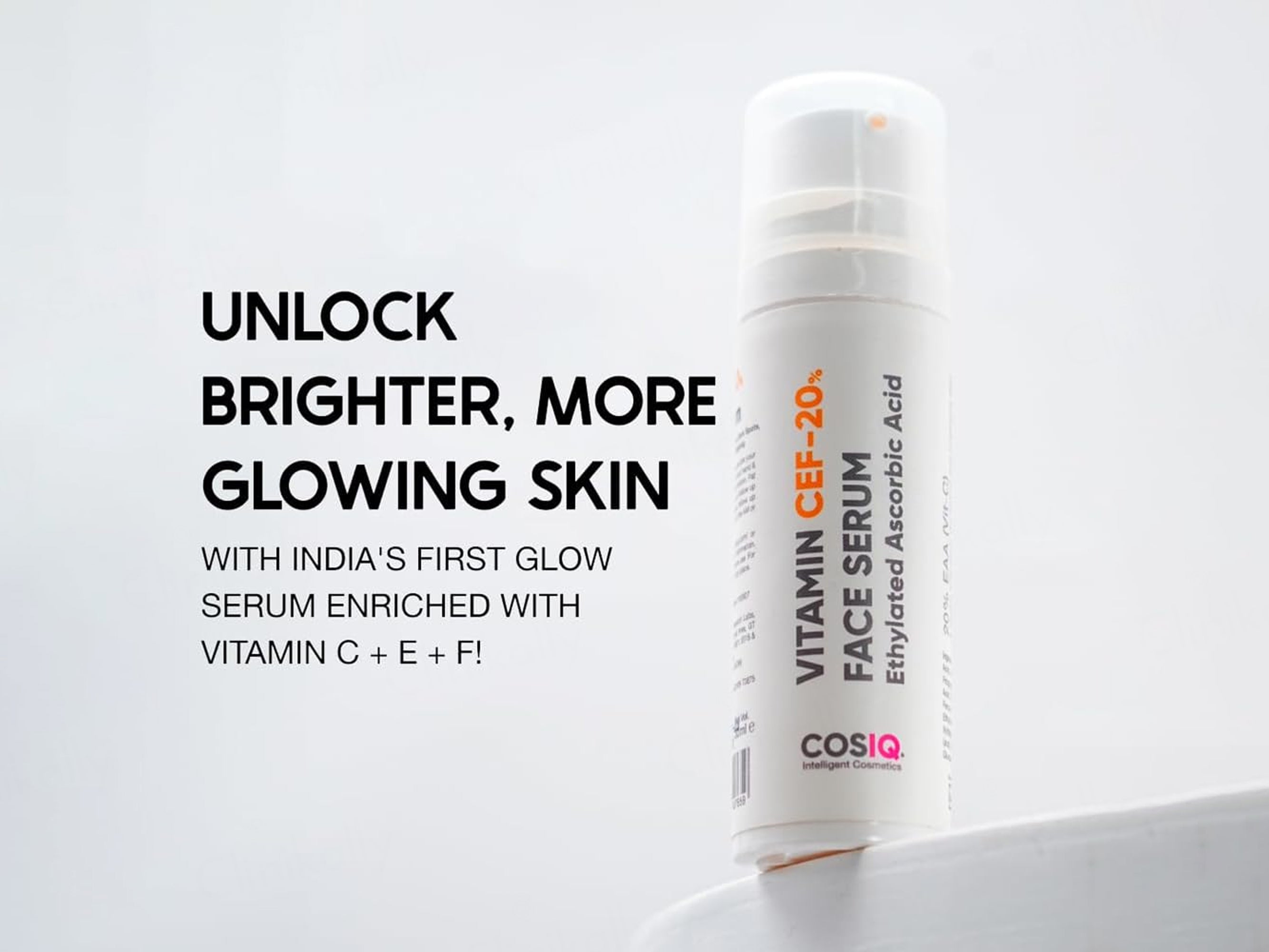 CosIQ Vitamin CEF-20% Ethylated Ascorbic Acid Glow Face Serum