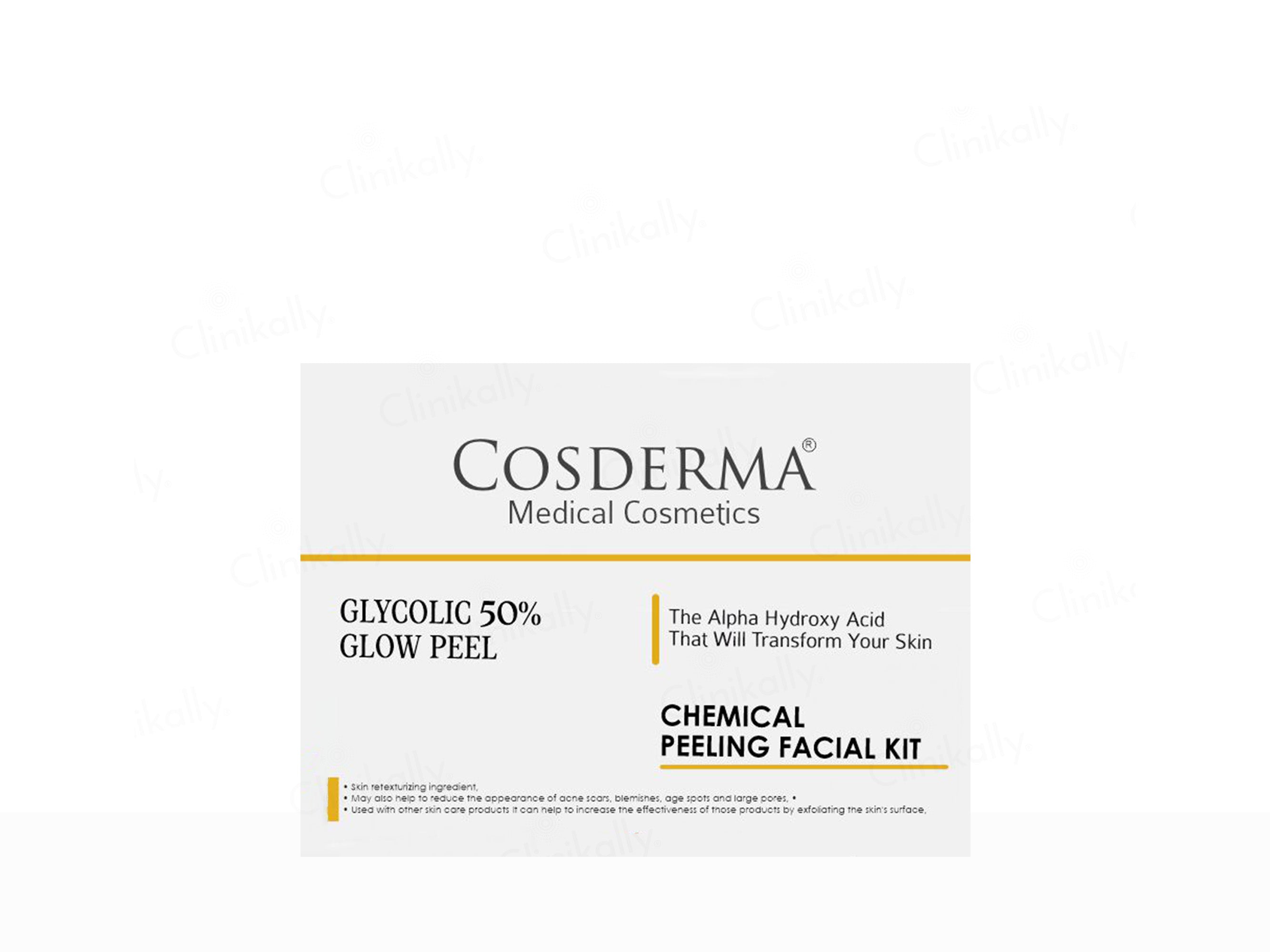 Cosderma Glycolic 50% Glow Peel Chemical Peeling Facial Kit