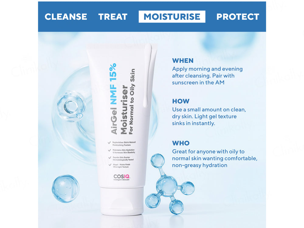 CosiQ AirGel NMF 15% Moisturiser Gel For Normal to Oily Skin