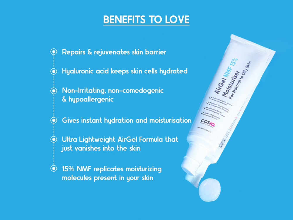 CosiQ AirGel NMF 15% Moisturiser Gel For Normal to Oily Skin