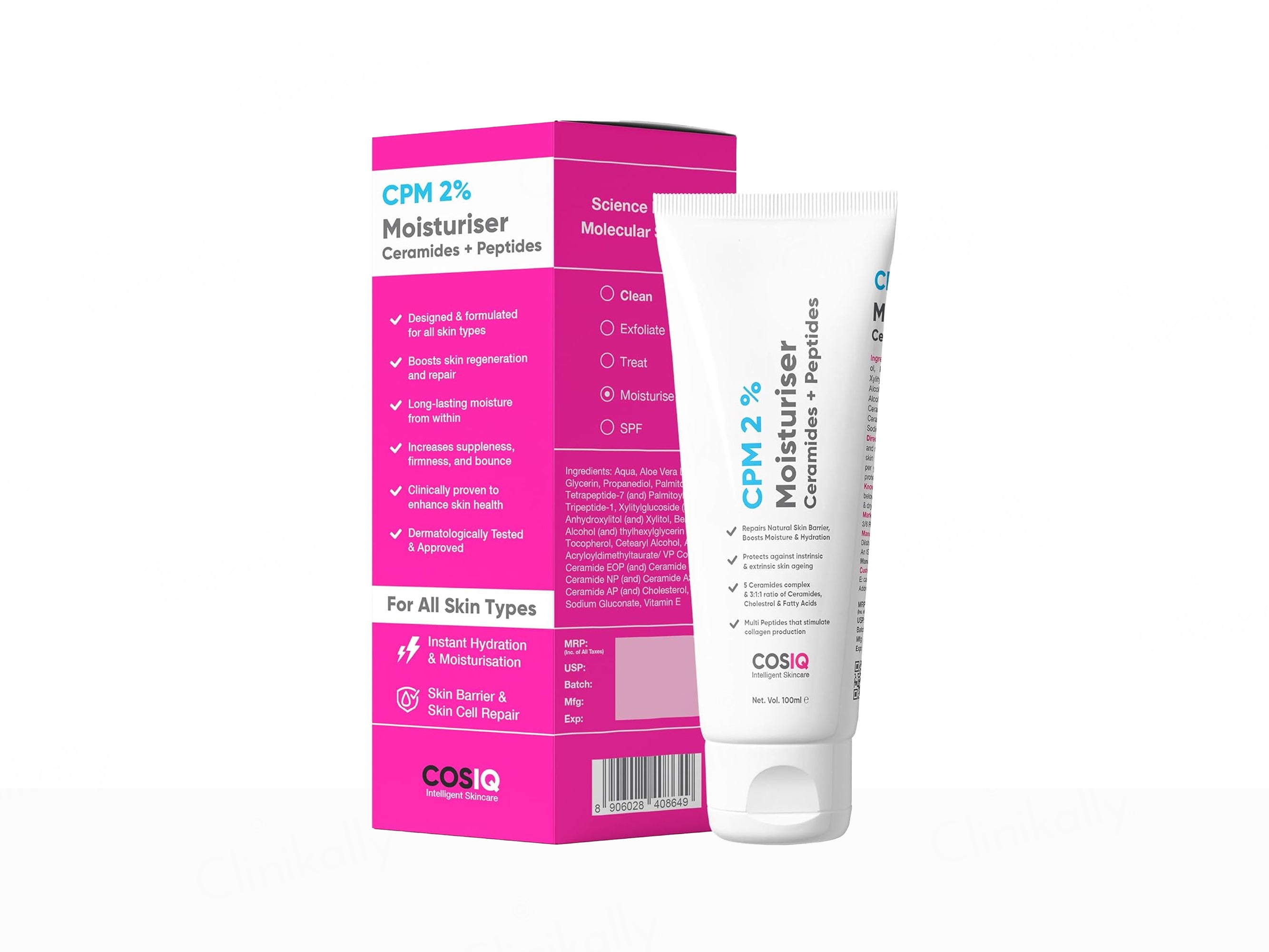 CosiQ CPM 2% Ceramides + Peptides Lightweight Moisturiser Gel