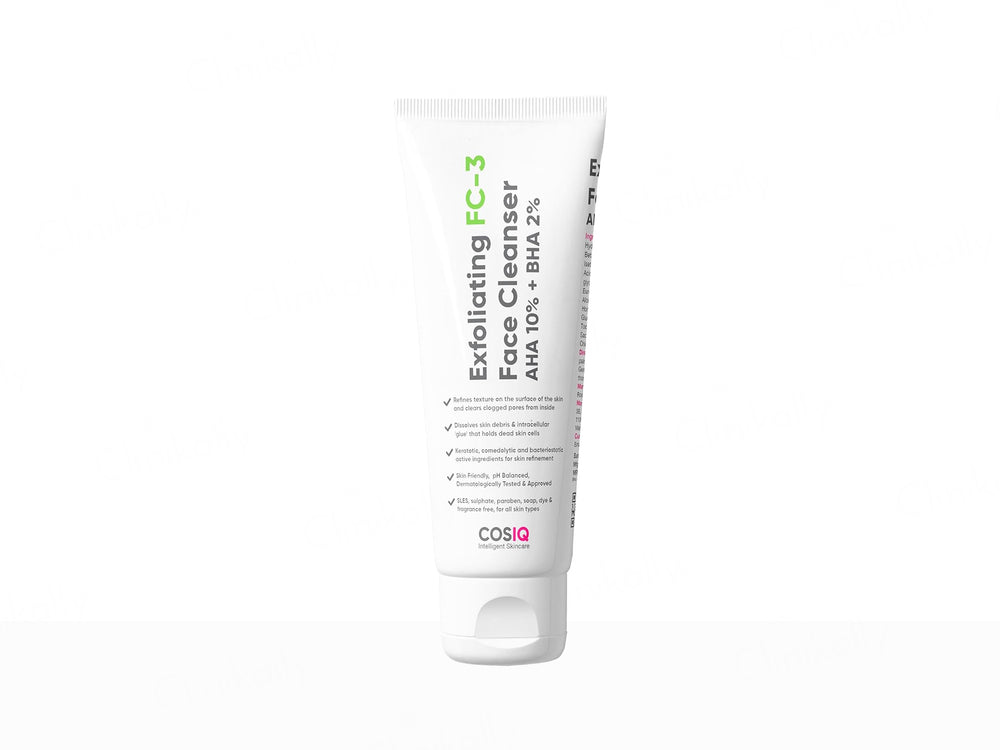 CosiQ FC-3 AHA 10% + BHA 2% Exfoliating Face Cleanser Gel