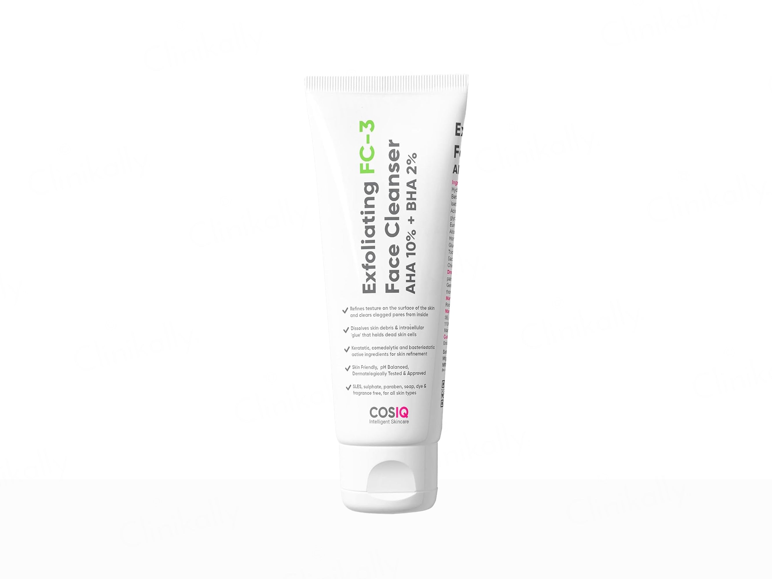 CosiQ FC-3 AHA 10% + BHA 2% Exfoliating Face Cleanser Gel