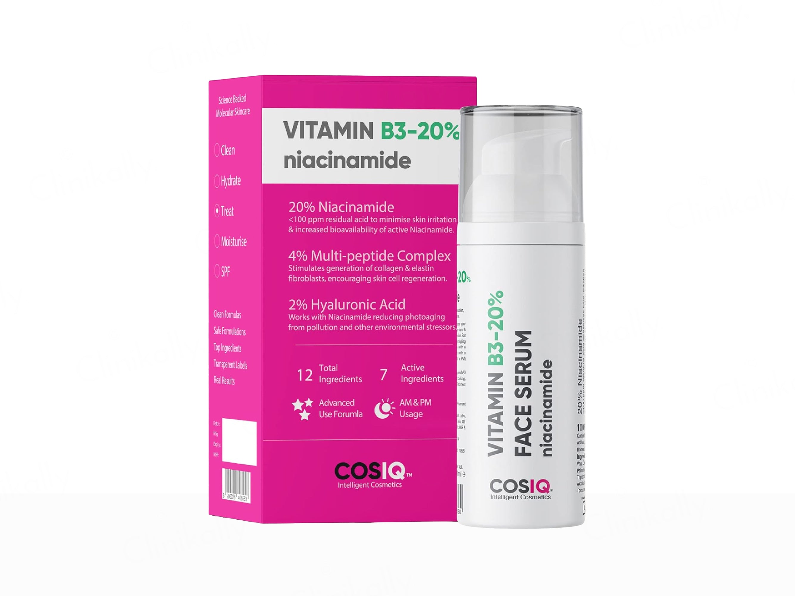CosiQ Vitamin B3-20% Niacinamide + Peptides Face Serum