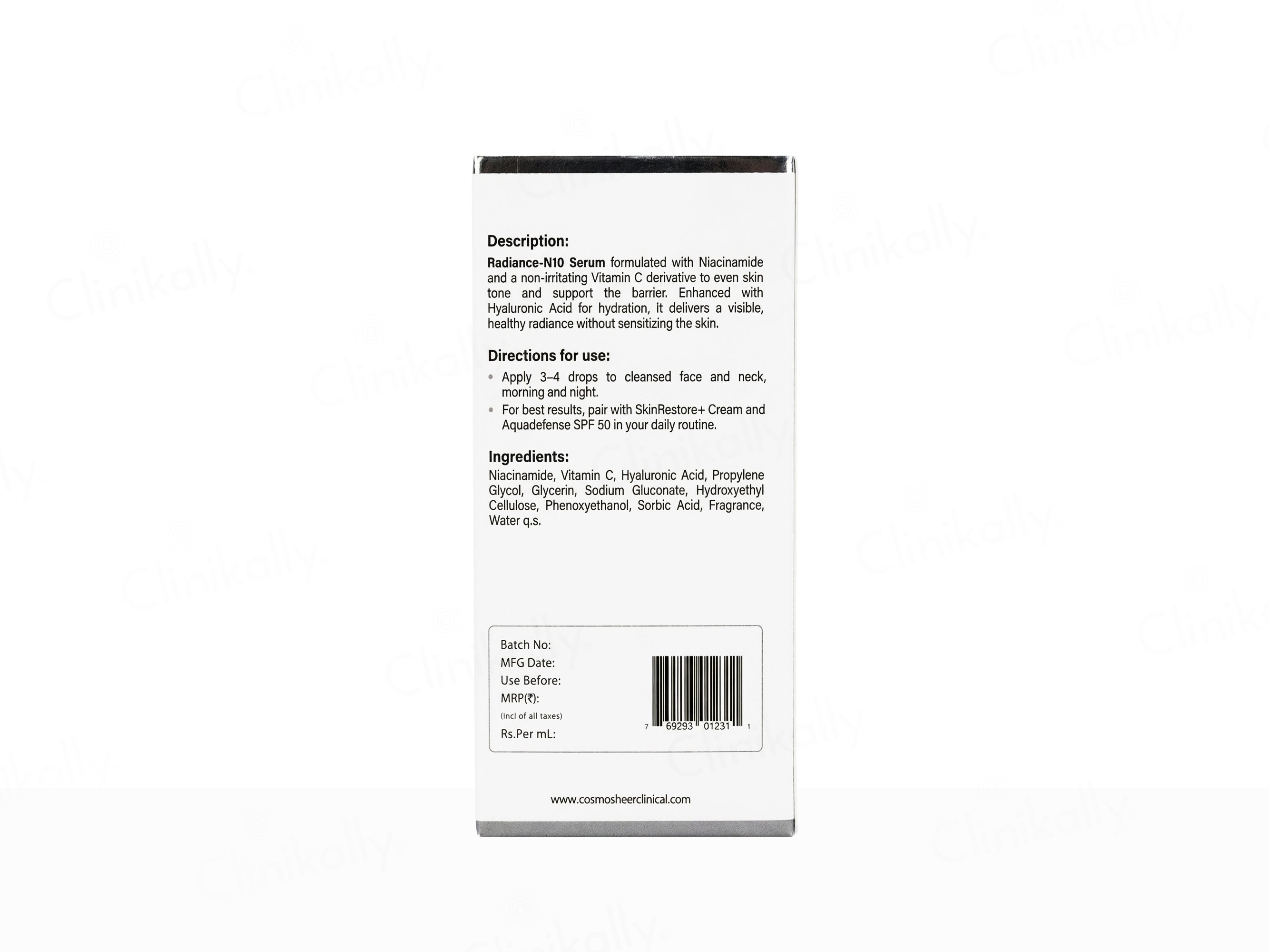 Cosmosheer Clinical Radiance-N10 Serum