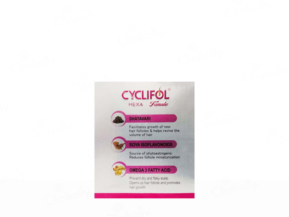Cyclifol Hexa Female Advanced Cyclical Therapy Hair Growth Formula Kit