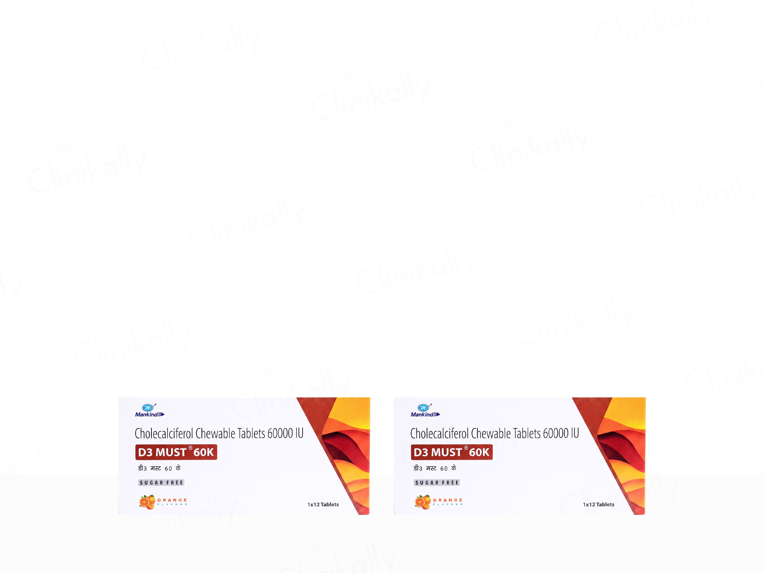 D3 Must 60K Sugar Free Chewable Tablet - Orange Flavour