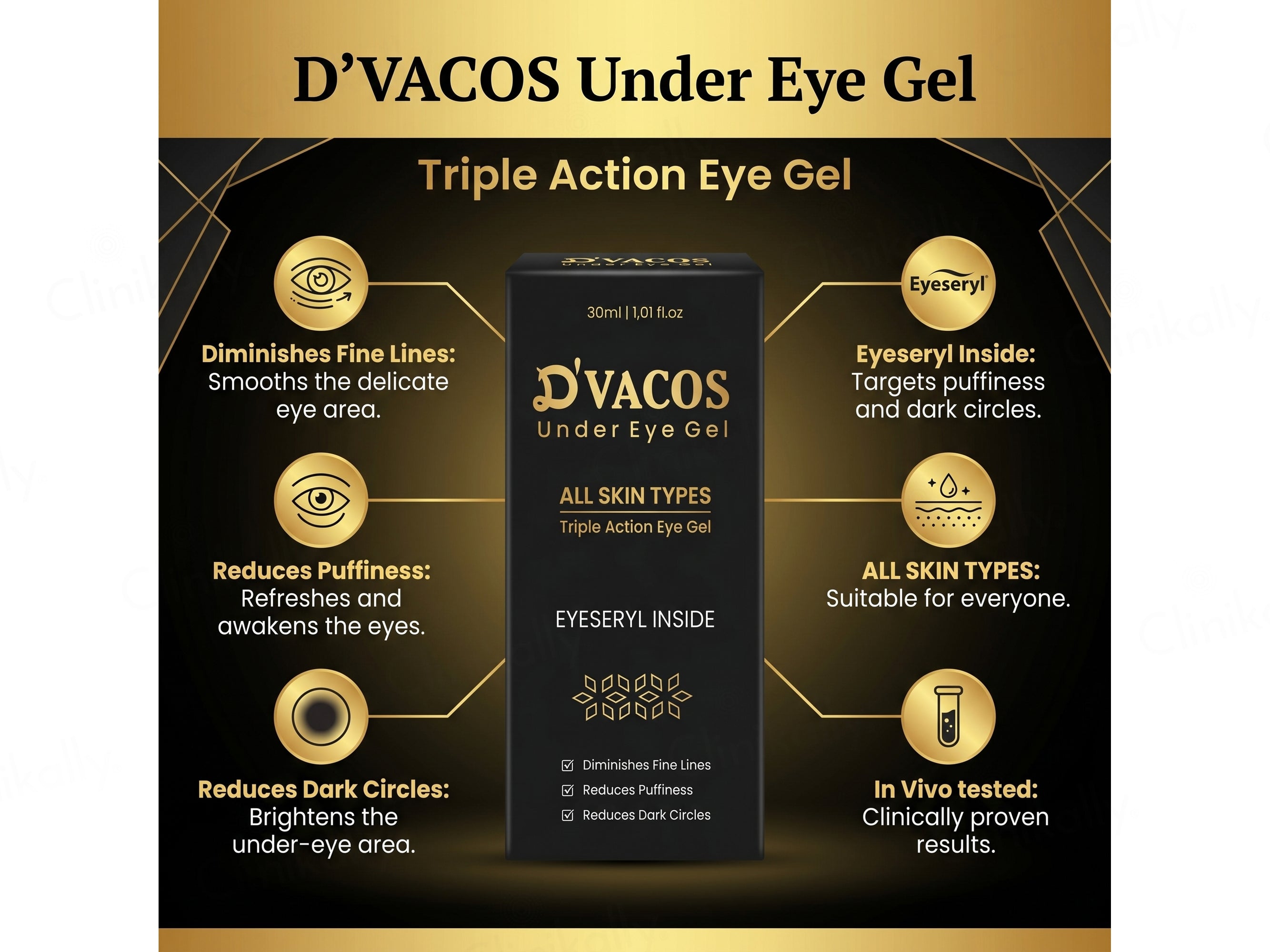 D'Vacos Triple Action Under Eye Gel