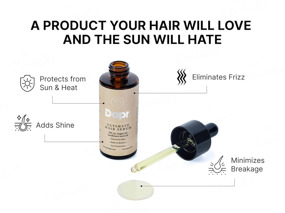 Dapr. Argan Oil & Sunflower Seed Oil Ultimate Hair Serum SPF 30
