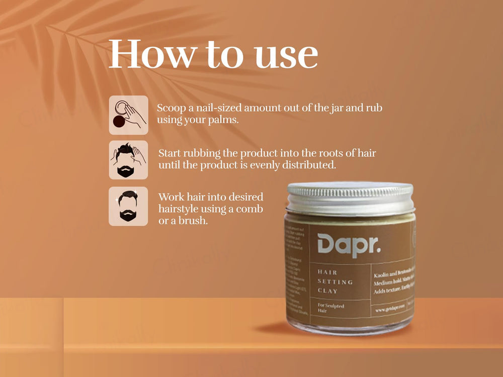 Dapr. Hair Setting Clay For Sculpted Hair