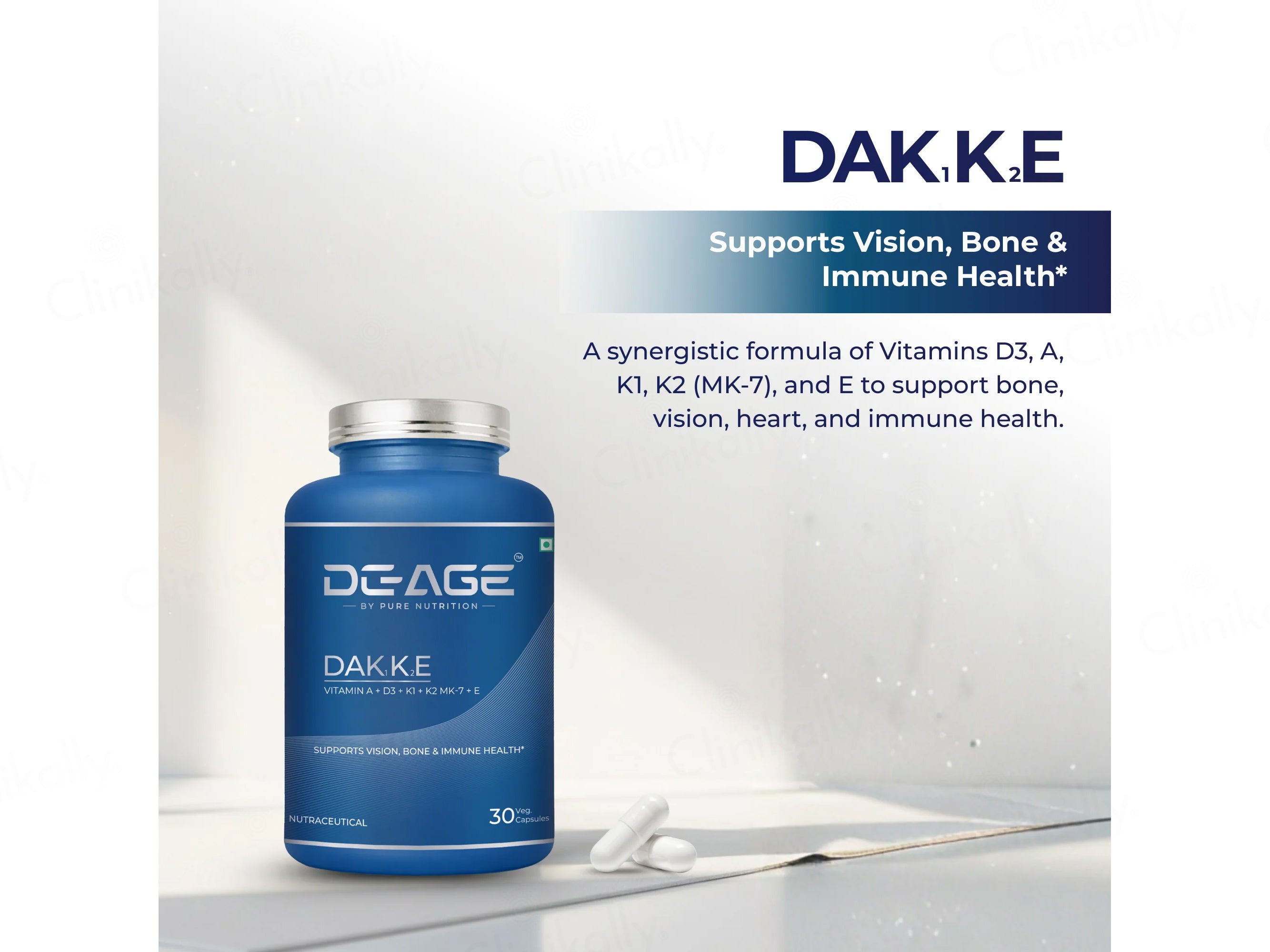 DeAge DAK1K2E Nutraceutical Veg Capsule