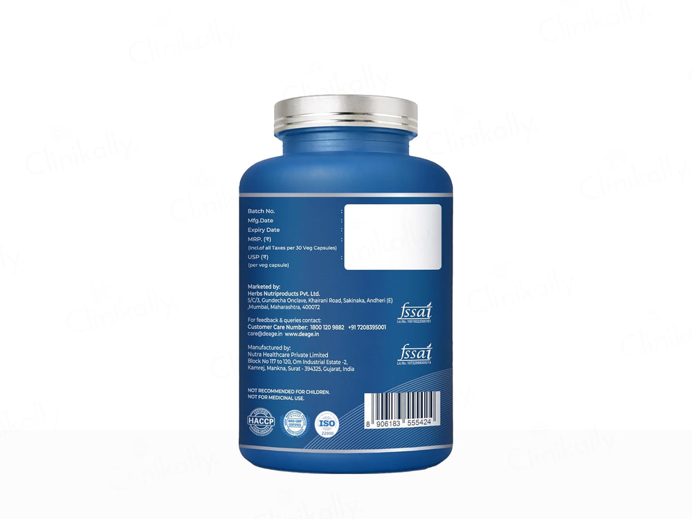 DeAge Mitoprime Nutraceutical Veg Capsule