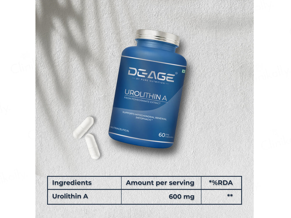 DeAge Urolithin-A Nutraceutical Veg Capsule