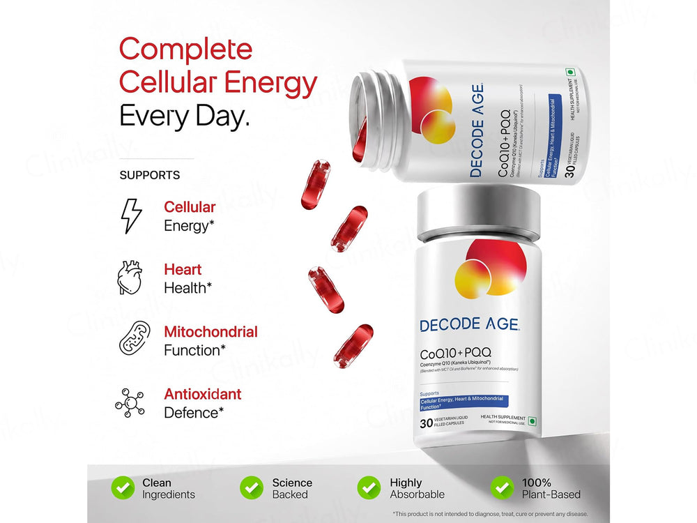 Decode Age CoQ10 + PQQ Vegan Capsule