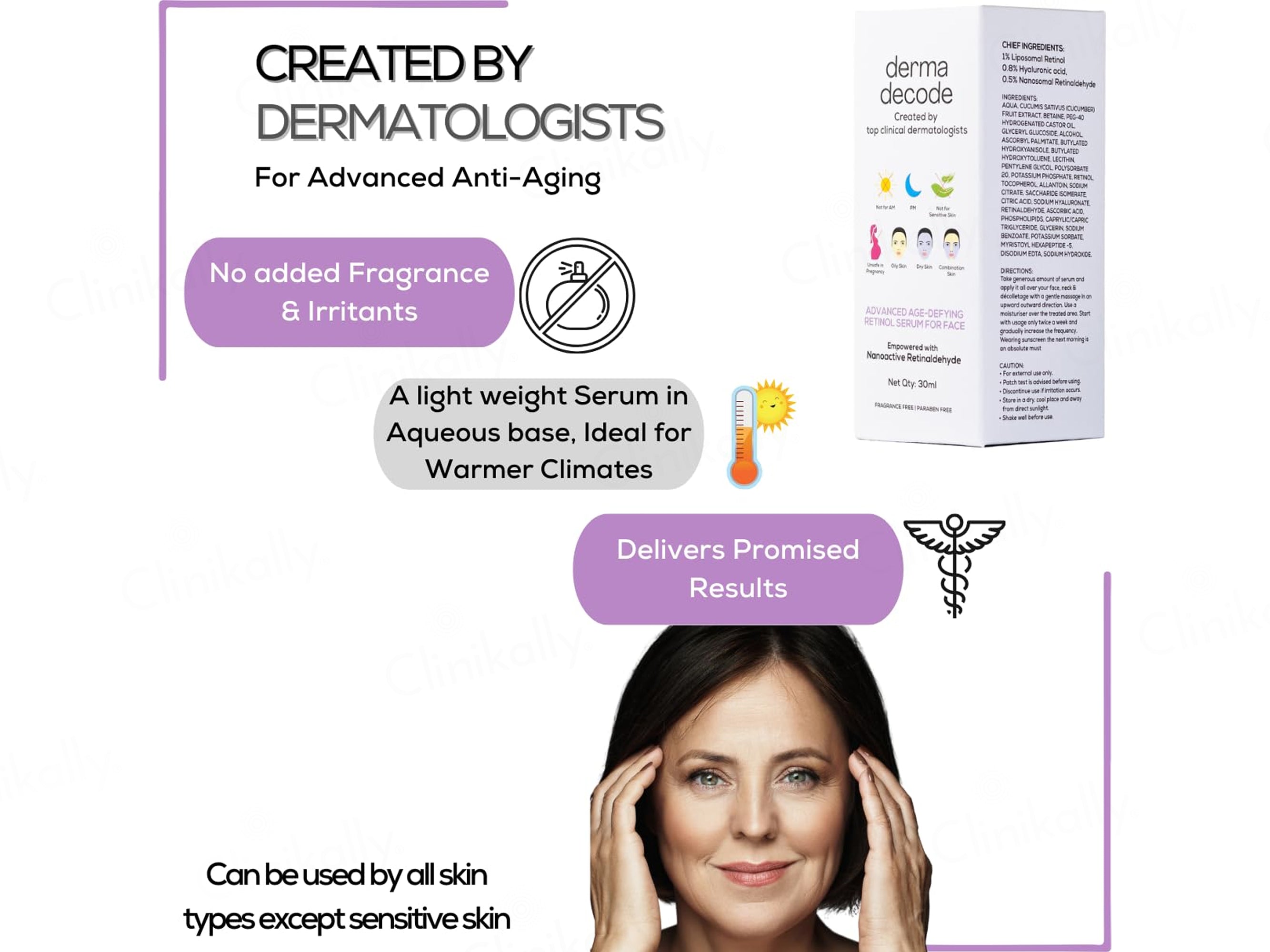 Derma Decode Advanced Age-Defying Retinol Serum For Face
