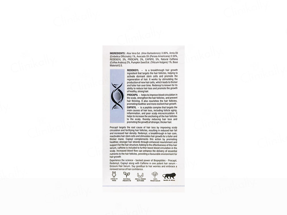 Dermalsure Grosure Aqua Light Hair Growth Serum