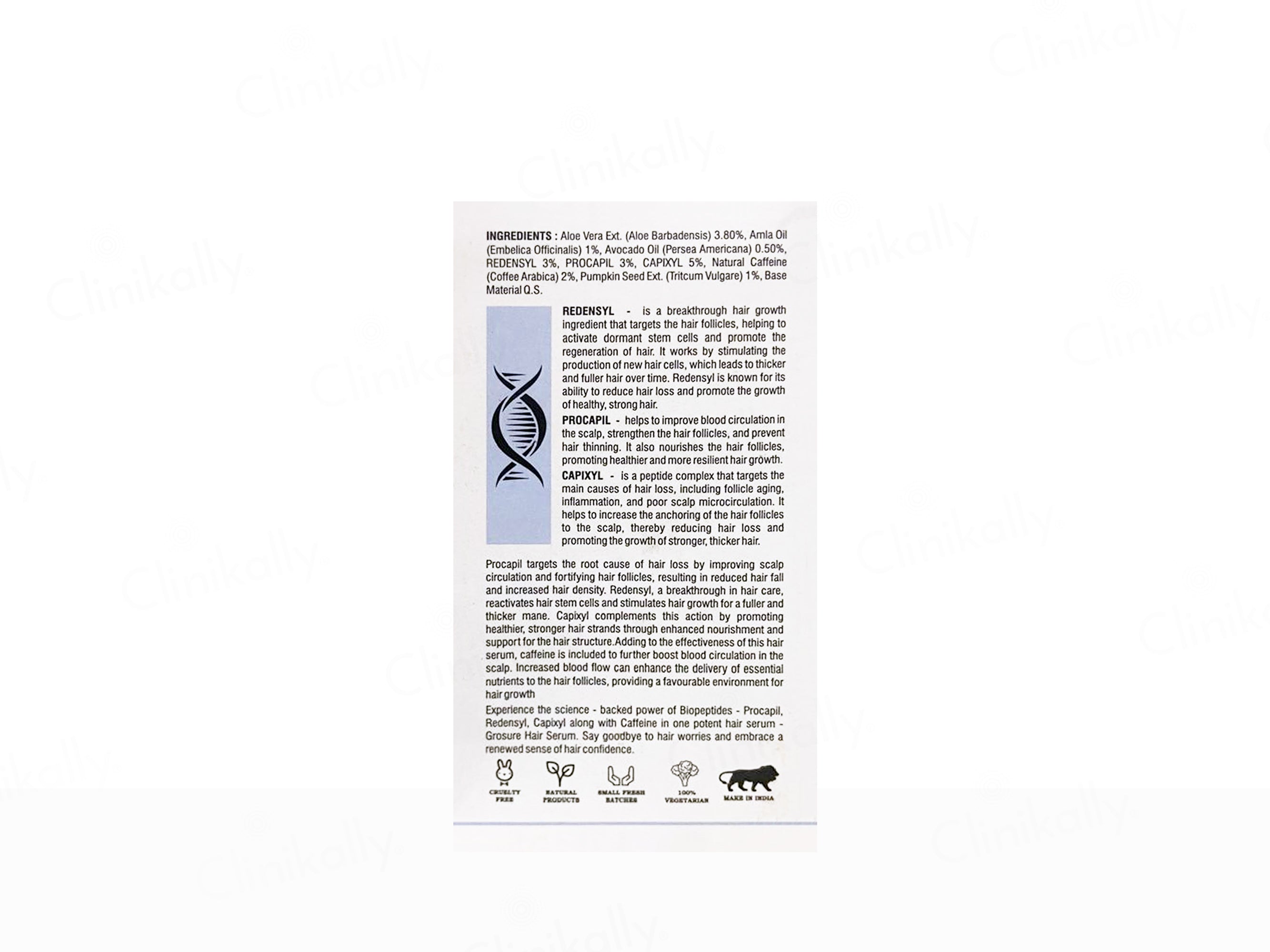 Dermalsure Grosure Aqua Light Hair Growth Serum