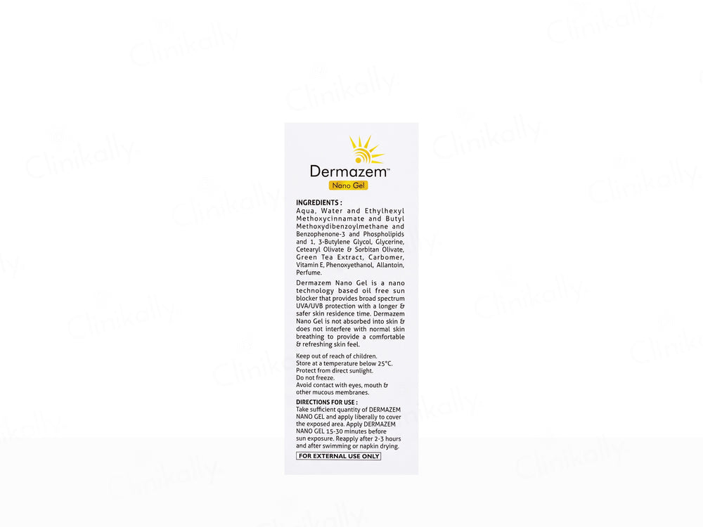 Dermazen Nano Gel Sunscreen SPF 50+ PA+++