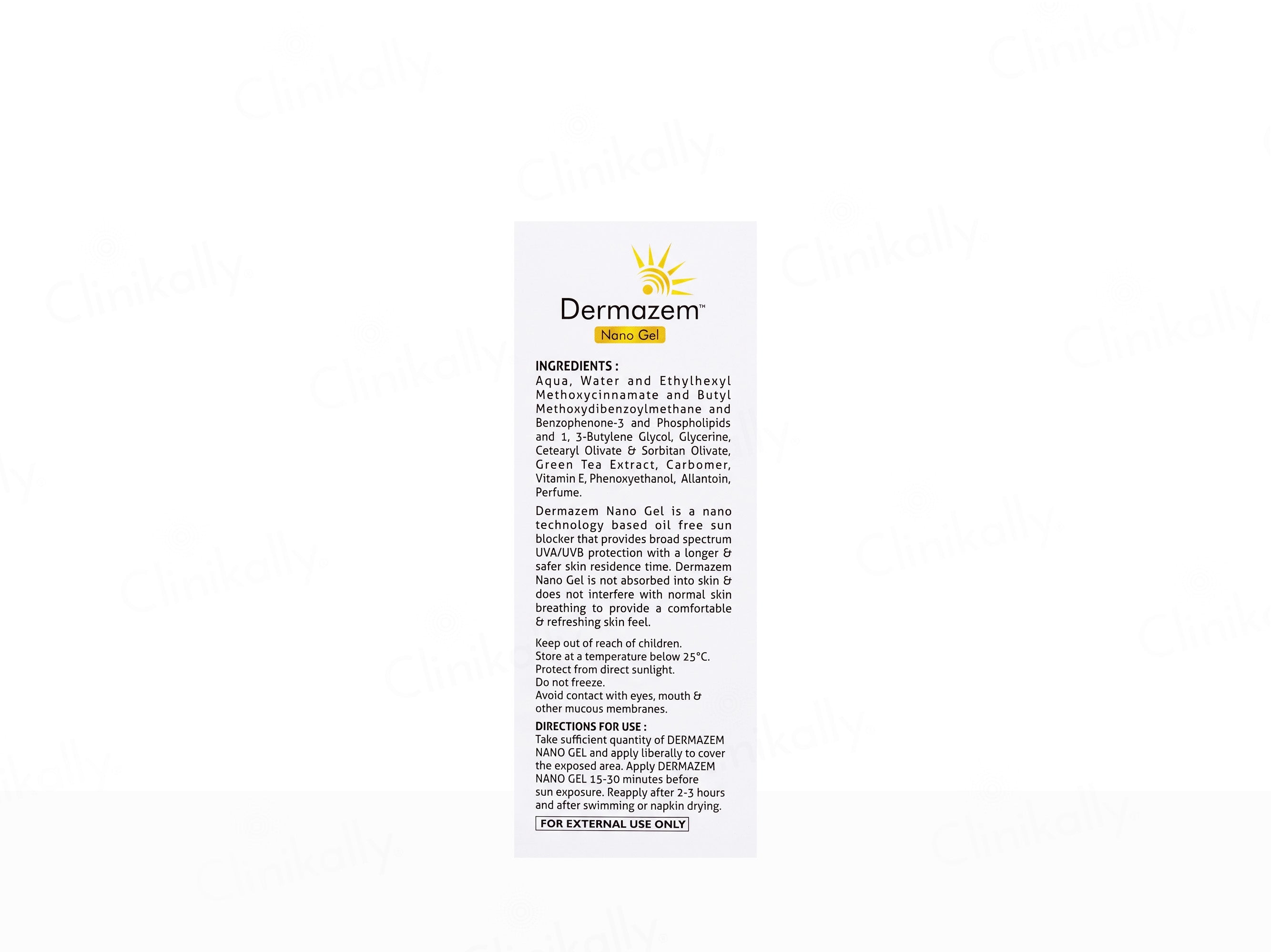 Dermazen Nano Gel Sunscreen SPF 50+ PA+++