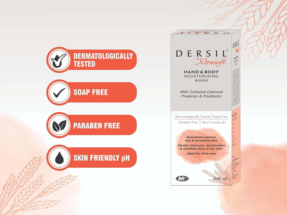 Dersil Xtrasoft Hand & Body Moisturizing Wash